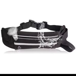 🆓Black Running Belt with Water Bottle Holder